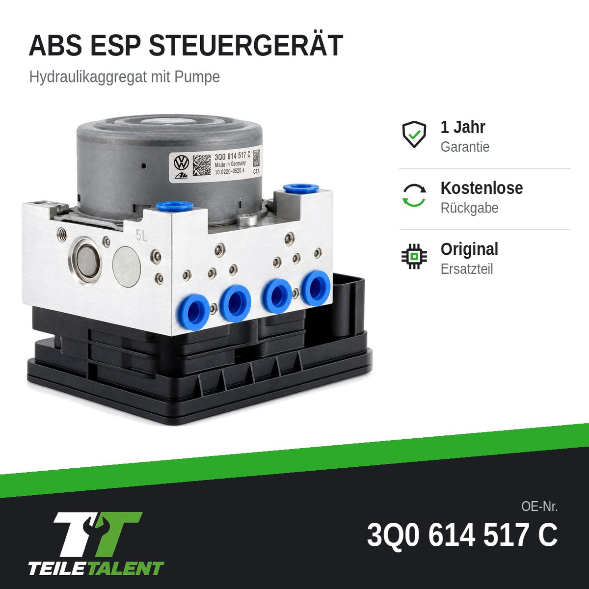 3Q0614517C ABS Block Hydraulikblock Steuergerät Skoda Octavia III 5E Combi