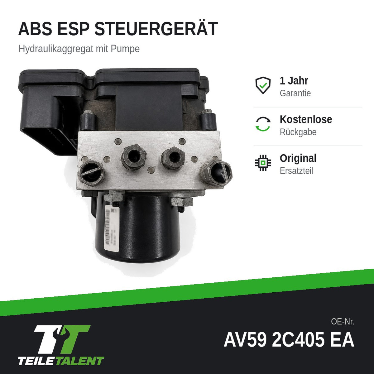 AV592C405EA ABS ESP Block Steuergerät Hydraulikblock Ford Fiesta 6