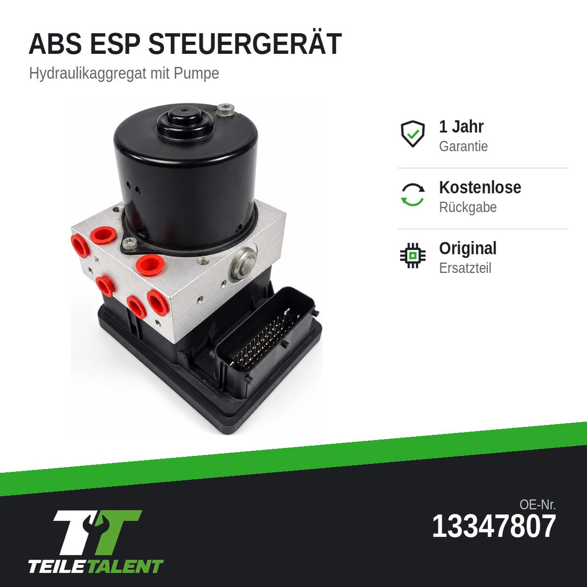 Opel Astra J Chevrolet Cruze ABS ESP Block Steuergerät Hydraulikblock 13347807