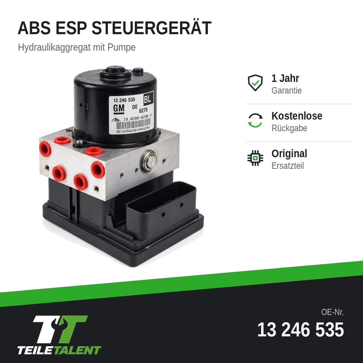 13246535 ABS ESP Block Steuergerät Hydraulikblock Opel Astra H Zafira B