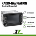 VW RNS 510 Navigation 1T0035680C mit Radiocode Golf Passat Touran Tiguan