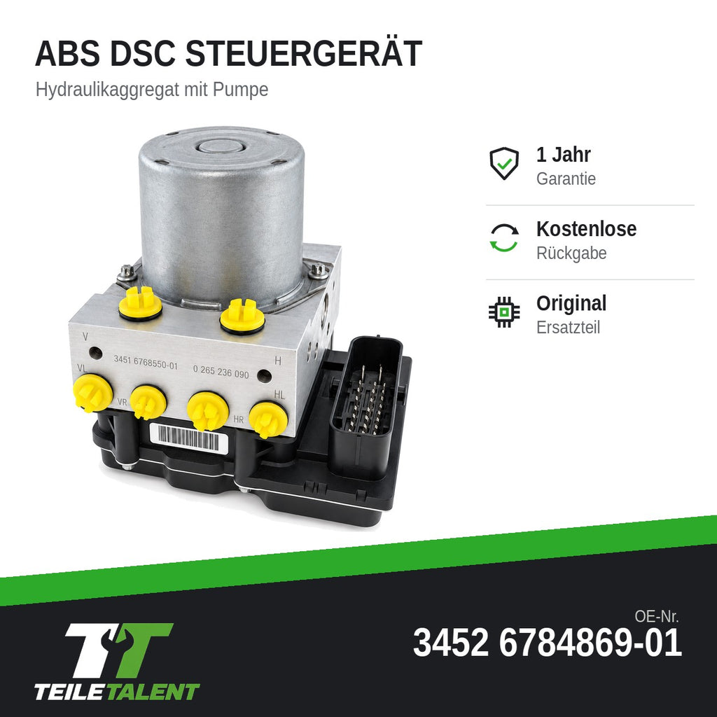 34526784869 ABS DSC Block Steuergerät BMW 3er E90 E91 Hydraulikblock