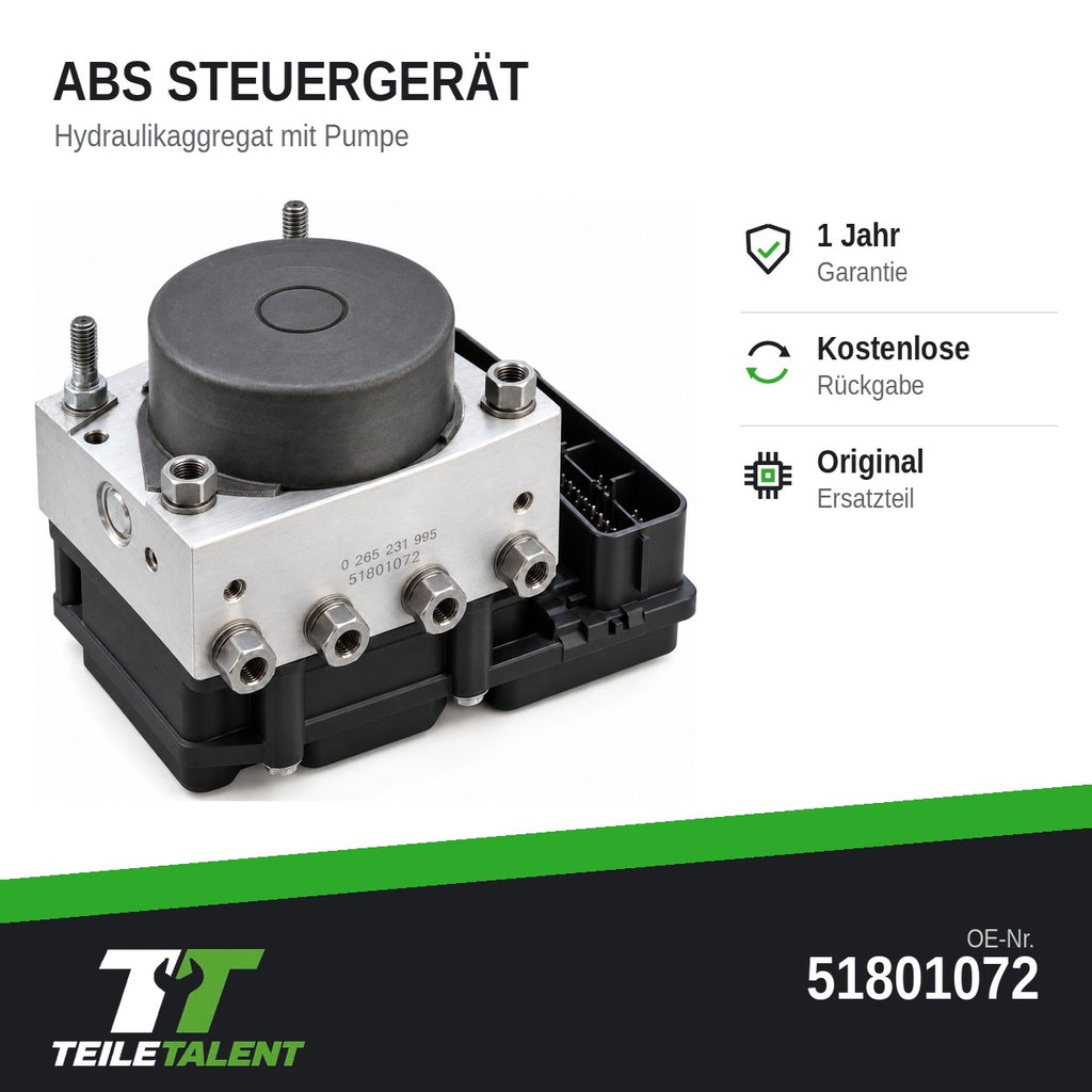 Fiat Linea 323 ABS Block Steuergerät Hydraulik 51801072 Pumpe