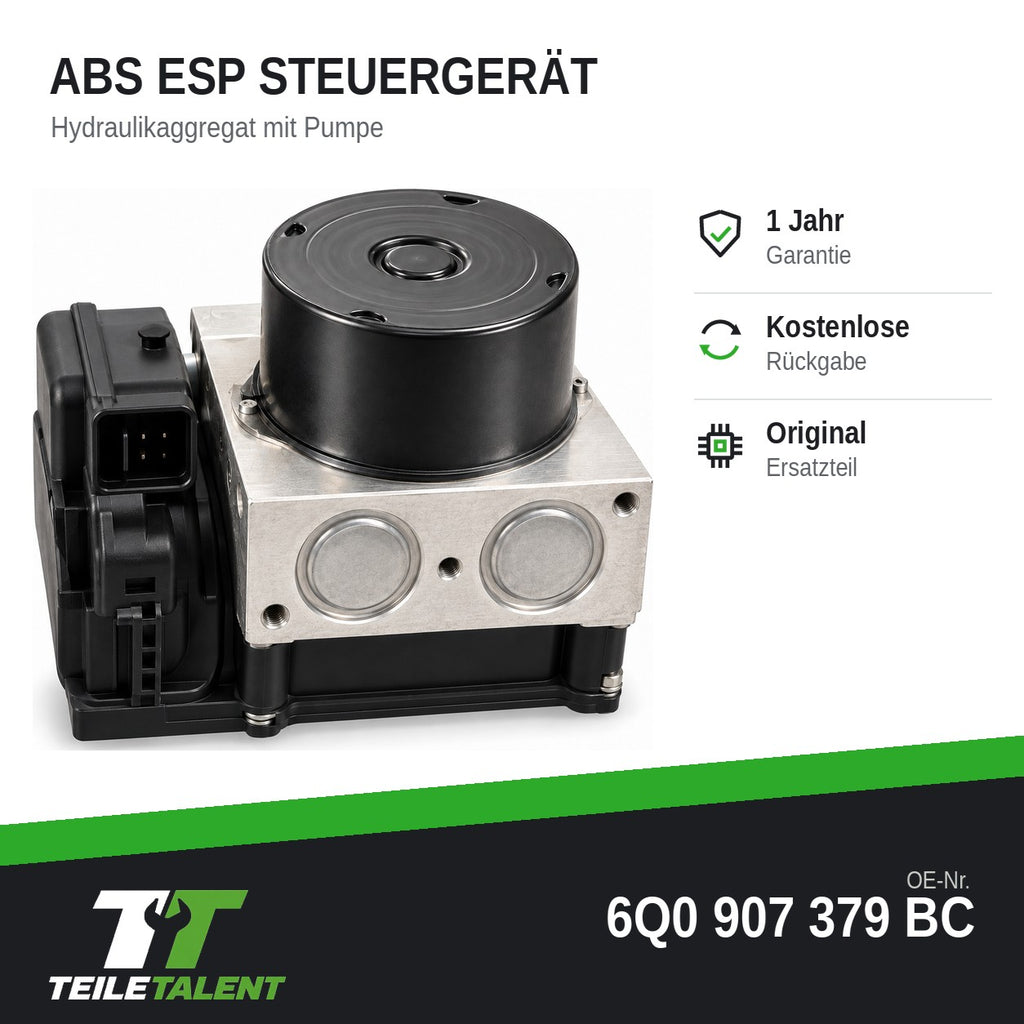 6Q0907379BC ABS Block Steuergerät Hydraulikblock VW Polo 9N Seat Ibiza Skoda