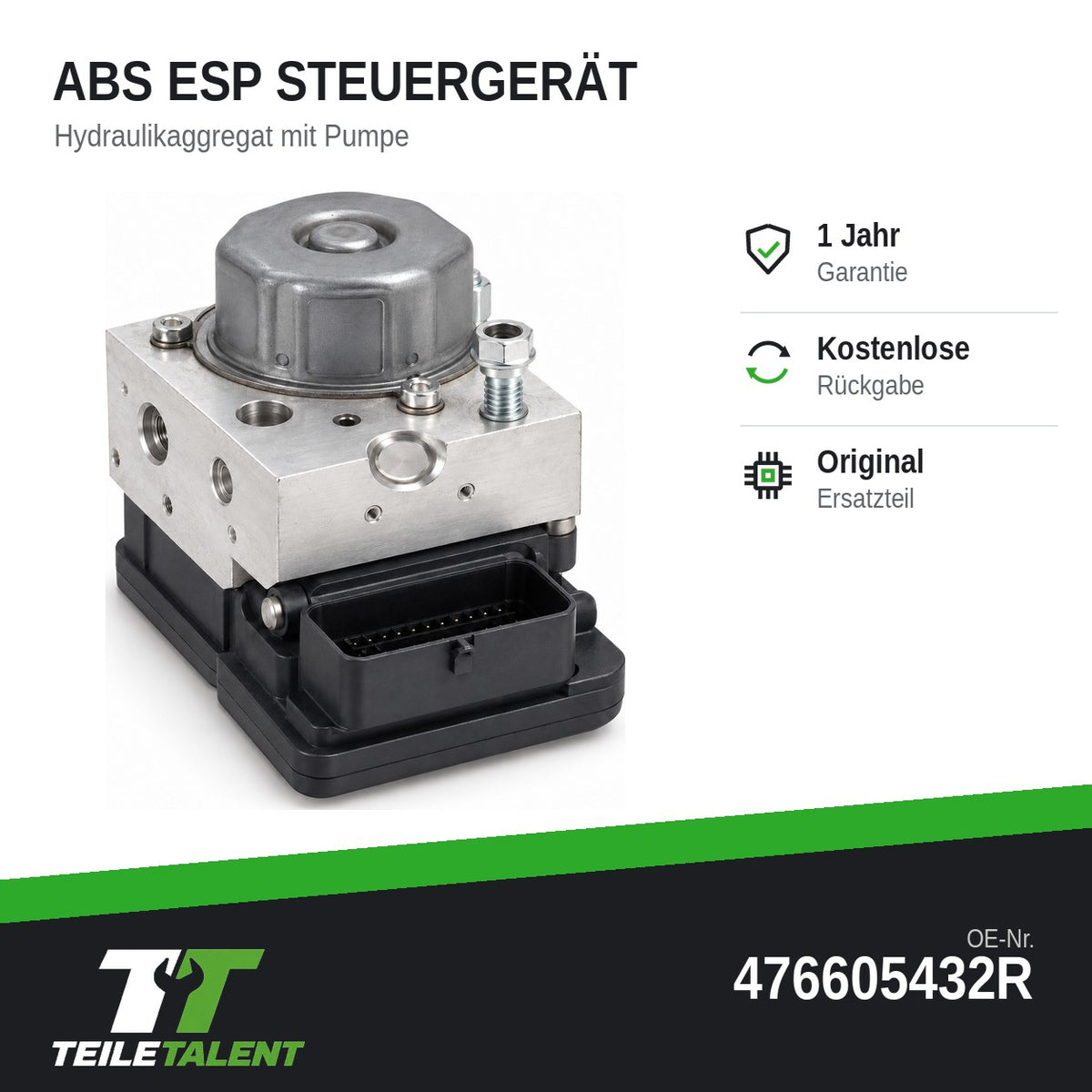 476605432R ABS Block Steuergerät Hydraulikblock Renault Captur