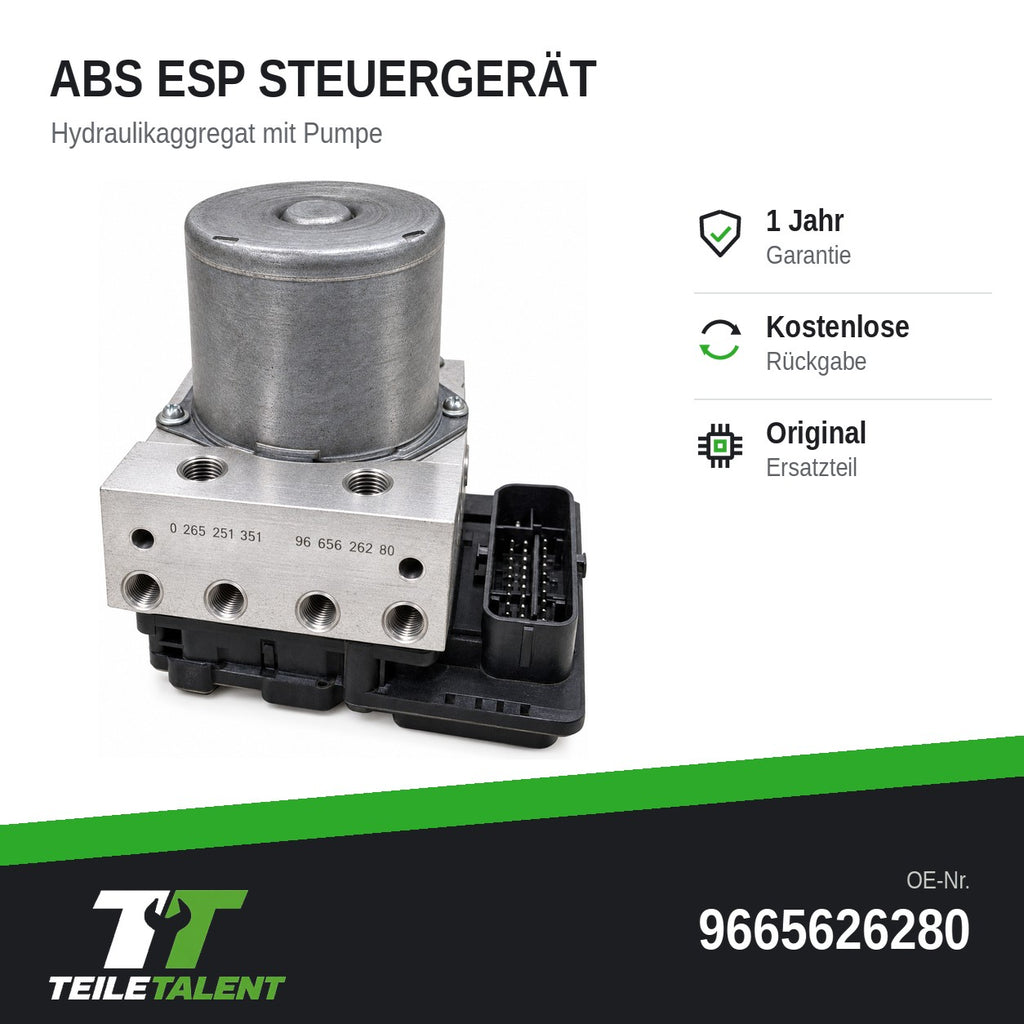 Citroën C4 II NC ABS Hydraulikblock Steuergerät 9665626280 0265251351