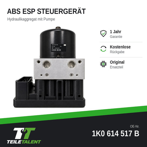 1K0614517B ABS Block Steuergerät VW Golf 5 Touran Caddy Audi A3 Skoda Octavia 2