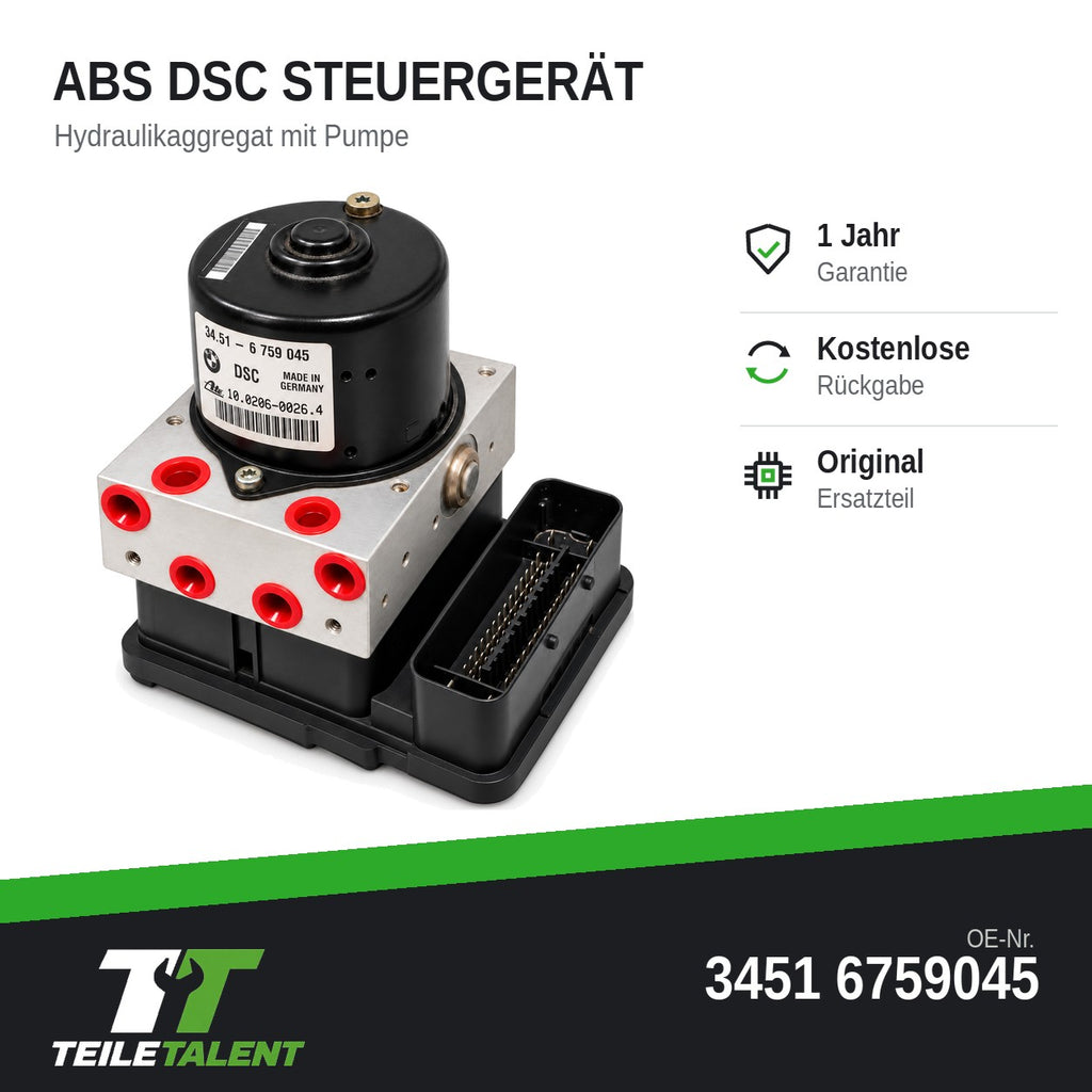 BMW 3er E46 ABS DSC Block Steuergerät Hydraulikblock 34516759045