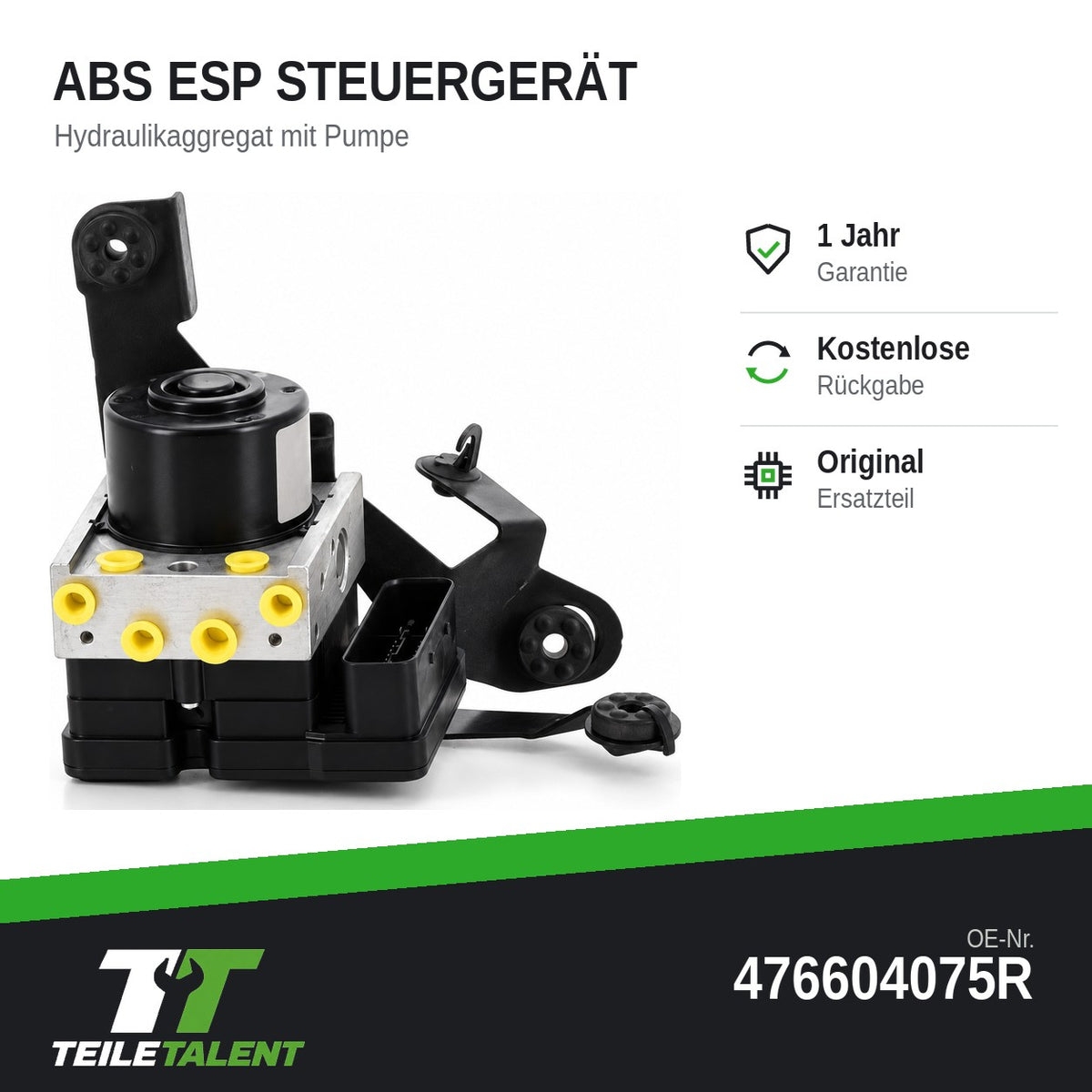 476604075R ABS Block Steuergerät Hydraulikblock Renault Megane III Z