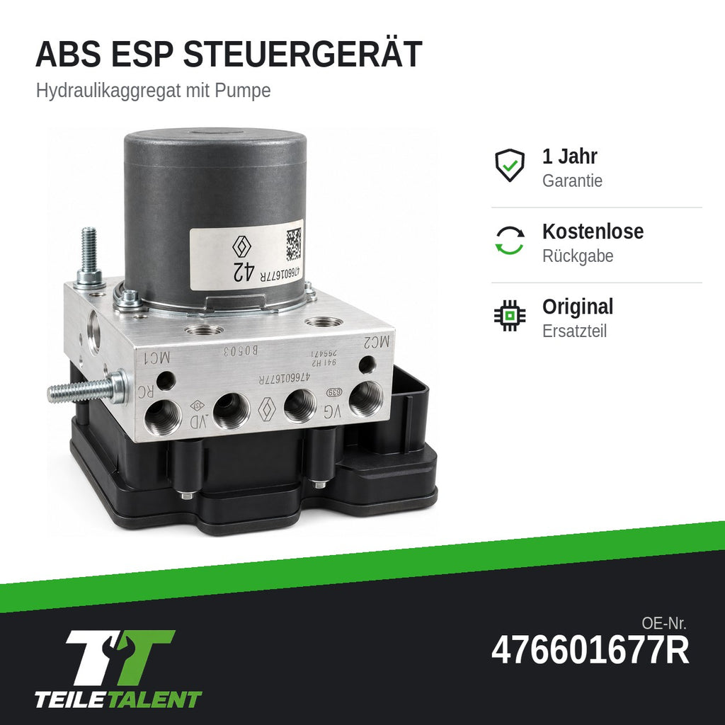 476601677R ABS Block Steuergerät Hydraulikblock Renault Captur II J87 Arkana