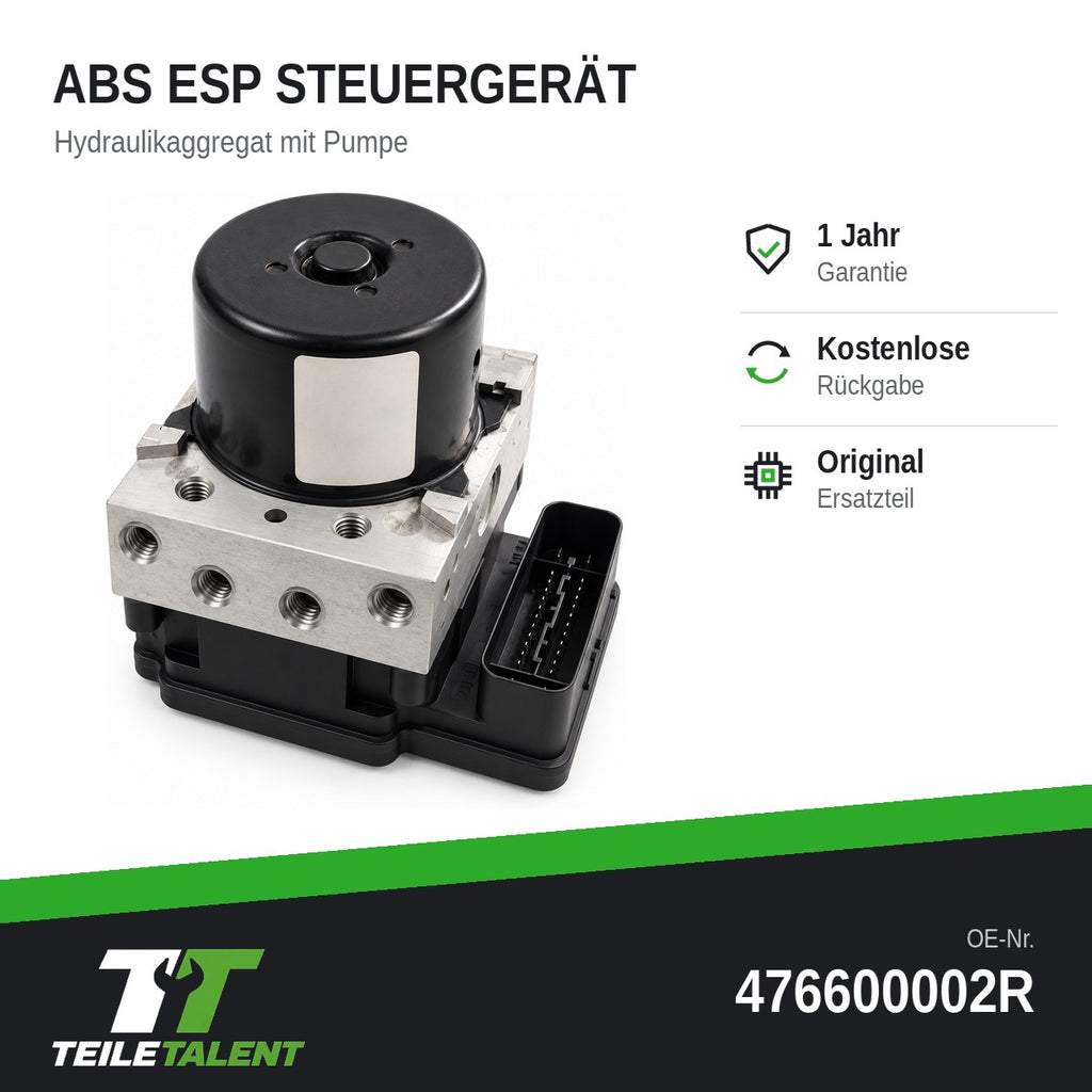 Renault Laguna III BT ABS ESP Hydraulikblock Steuergerät 476600002R