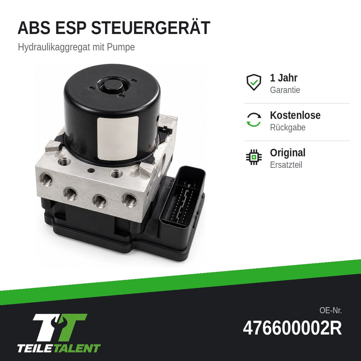 Renault Laguna III BT ABS ESP Hydraulikblock Steuergerät 476600002R