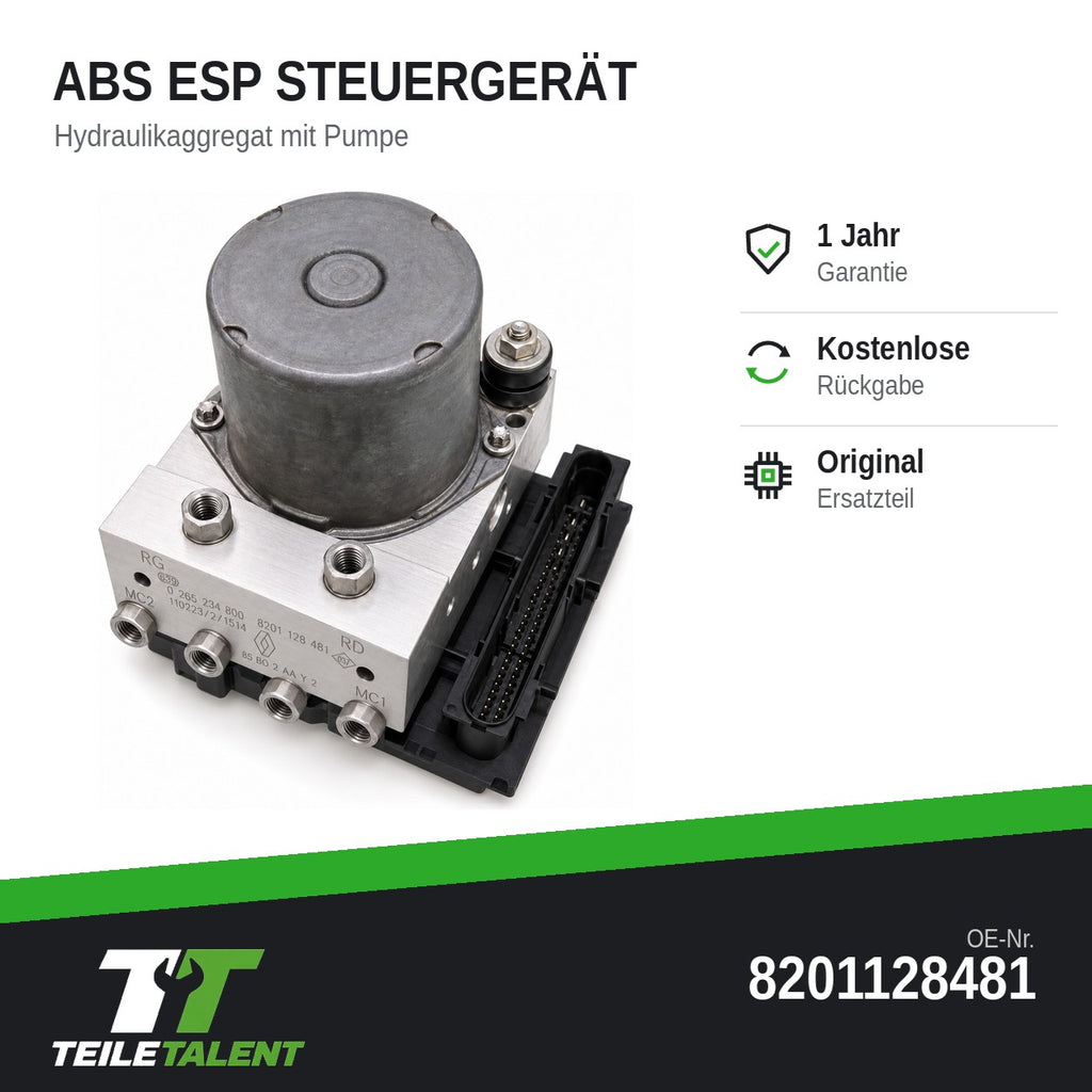 8201128481 ABS Block Steuergerät Hydraulikblock Renault Clio III R
