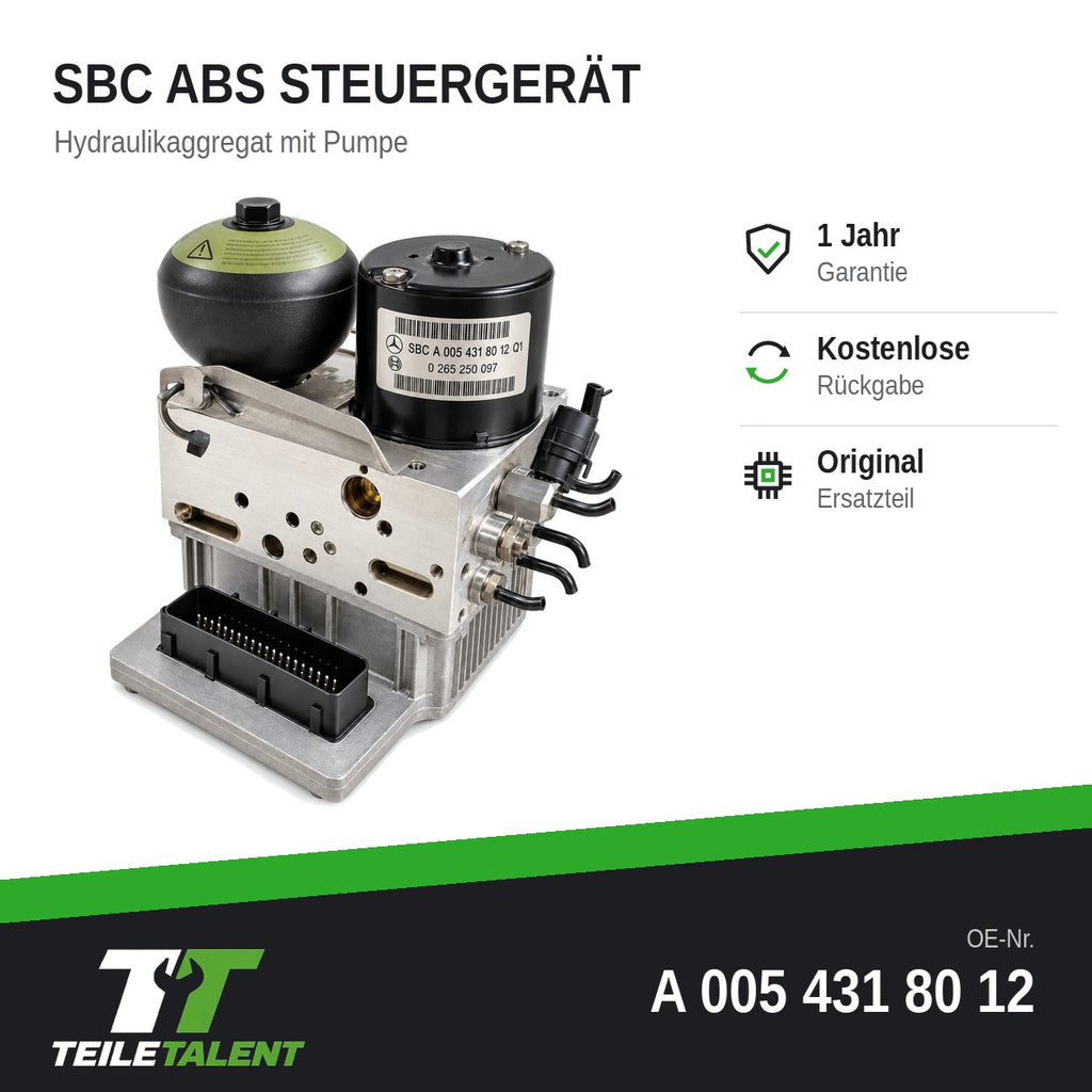 A0054318012 SBC ABS Block Steuergerät Mercedes E-Klasse W211 S211 SL R230