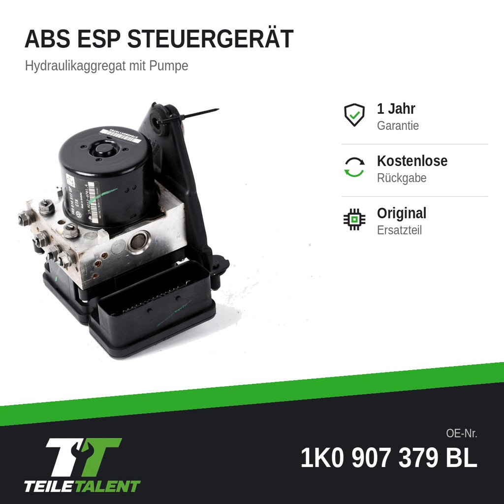 1K0907379BL ABS Block Steuergerät VW Golf 6 Jetta Seat Altea XL Skoda Yeti