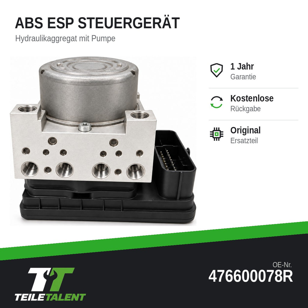 476600078R ABS Block Steuergerät Hydraulikblock Dacia Dokker KE Lodgy JS