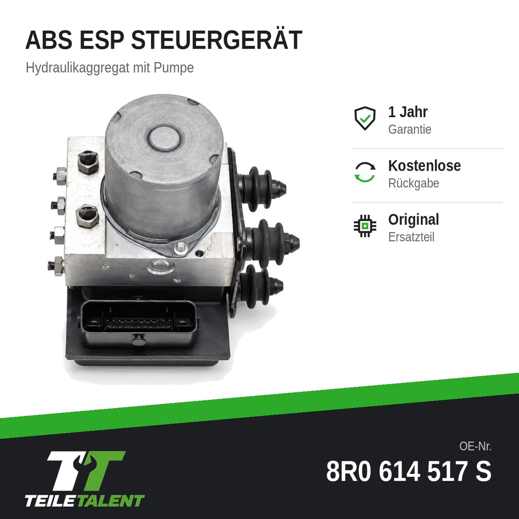 8R0614517S ABS Hydraulikblock Steuergerät Audi Q5 8R SQ5 8R0907379G
