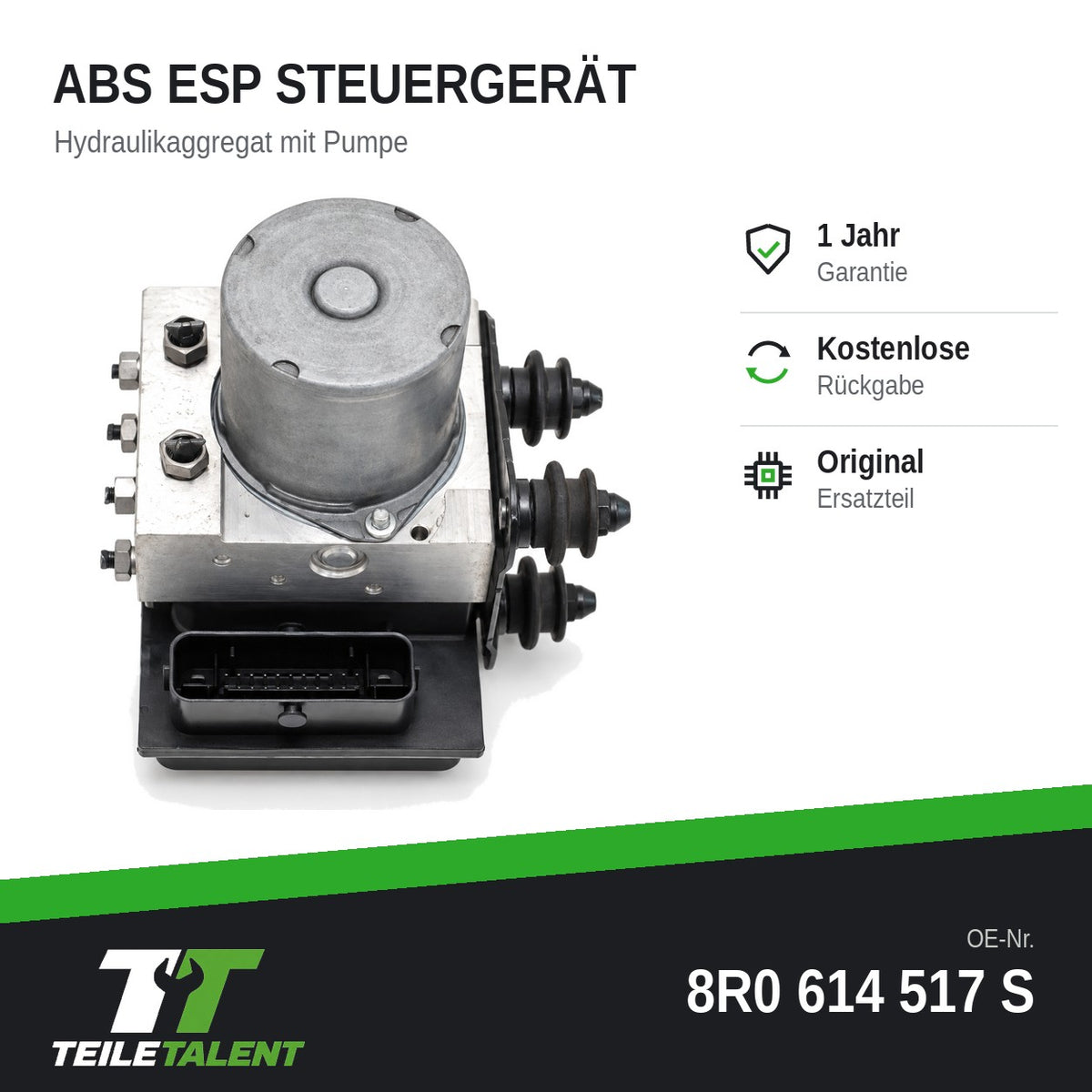 8R0614517S ABS Hydraulikblock Steuergerät Audi Q5 8R SQ5 8R0907379G