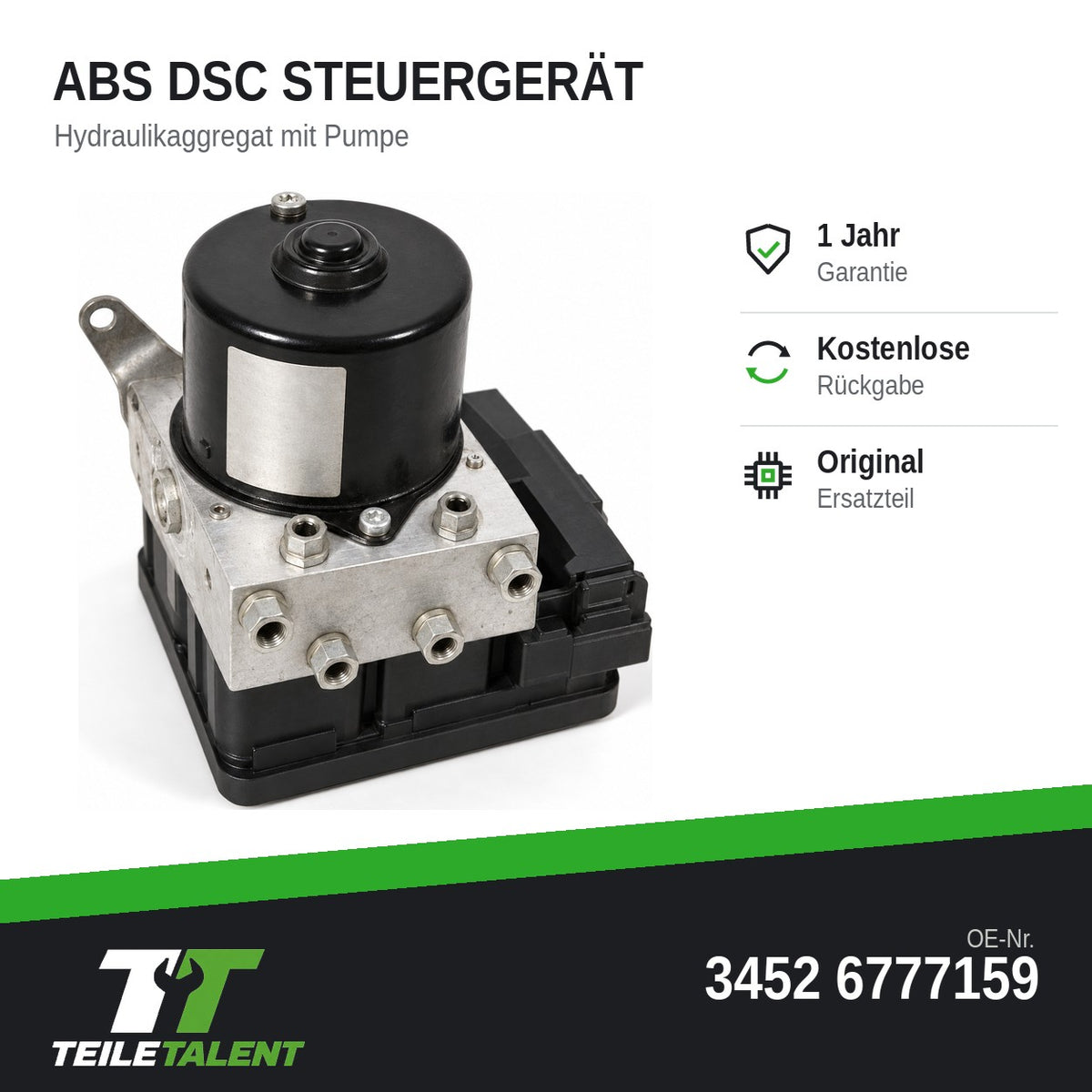 34526777159 ABS DSC Steuergerät Hydraulikblock BMW 3er E90 E91 E92 1er E81