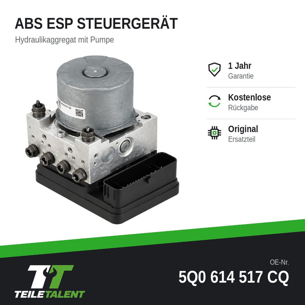 5Q0614517CQ ABS Block Steuergerät VW Golf 7 Skoda Kodiaq Audi Q2 Seat Ateca