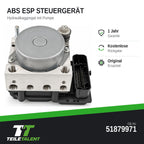 Fiat Fiorino Qubo ABS ESP Block Steuergerät Hydraulikblock 51879971