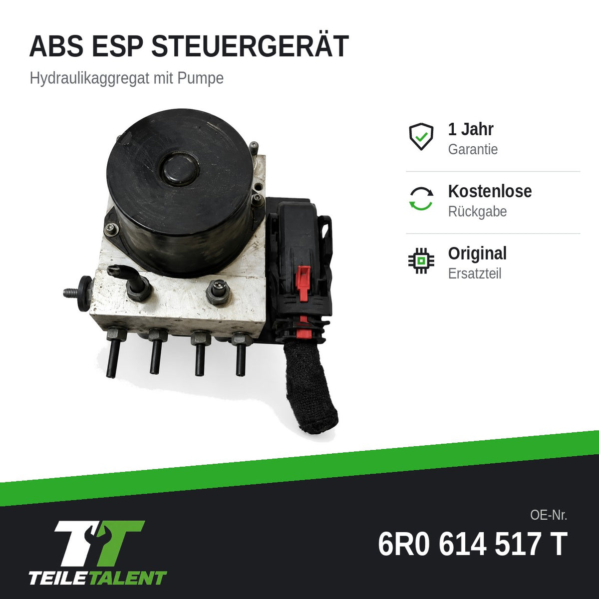 6R0614517T ABS Block Steuergerät Hydraulikblock Skoda Fabia II 5J Roomster