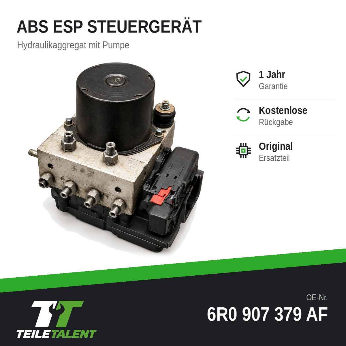 6R0907379AF ABS Block Steuergerät VW Polo 6R Seat Ibiza 6J Hydraulikblock