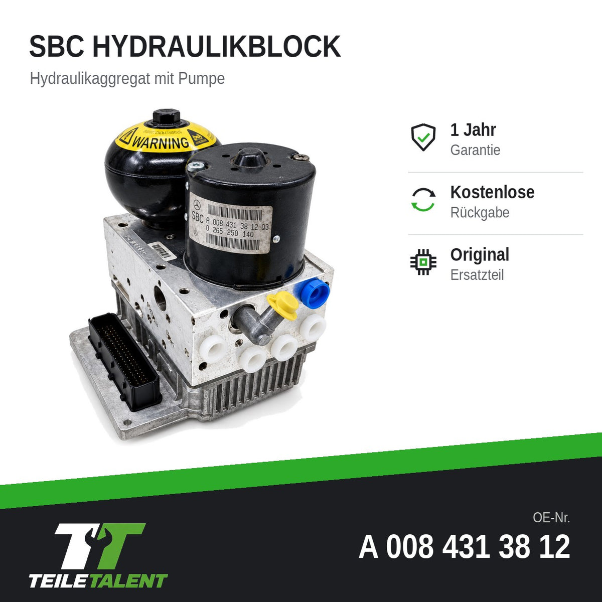 A0084313812 SBC Hydraulikblock Steuergerät Pumpe Mercedes E-Klasse W211 S211