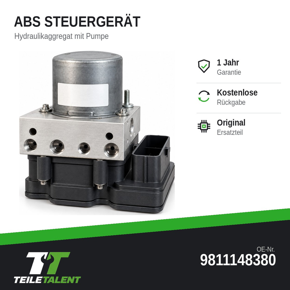9811148380 ABS Block Steuergerät Hydraulikblock Citroën Berlingo Peugeot Partner