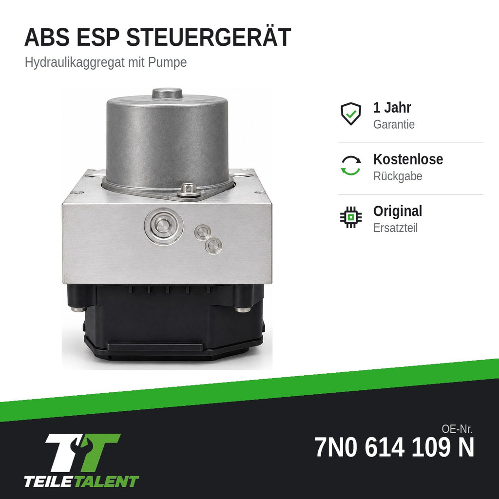 7N0614109N ABS Block Steuergerät Hydraulikblock VW Sharan 7N Seat Alhambra 710