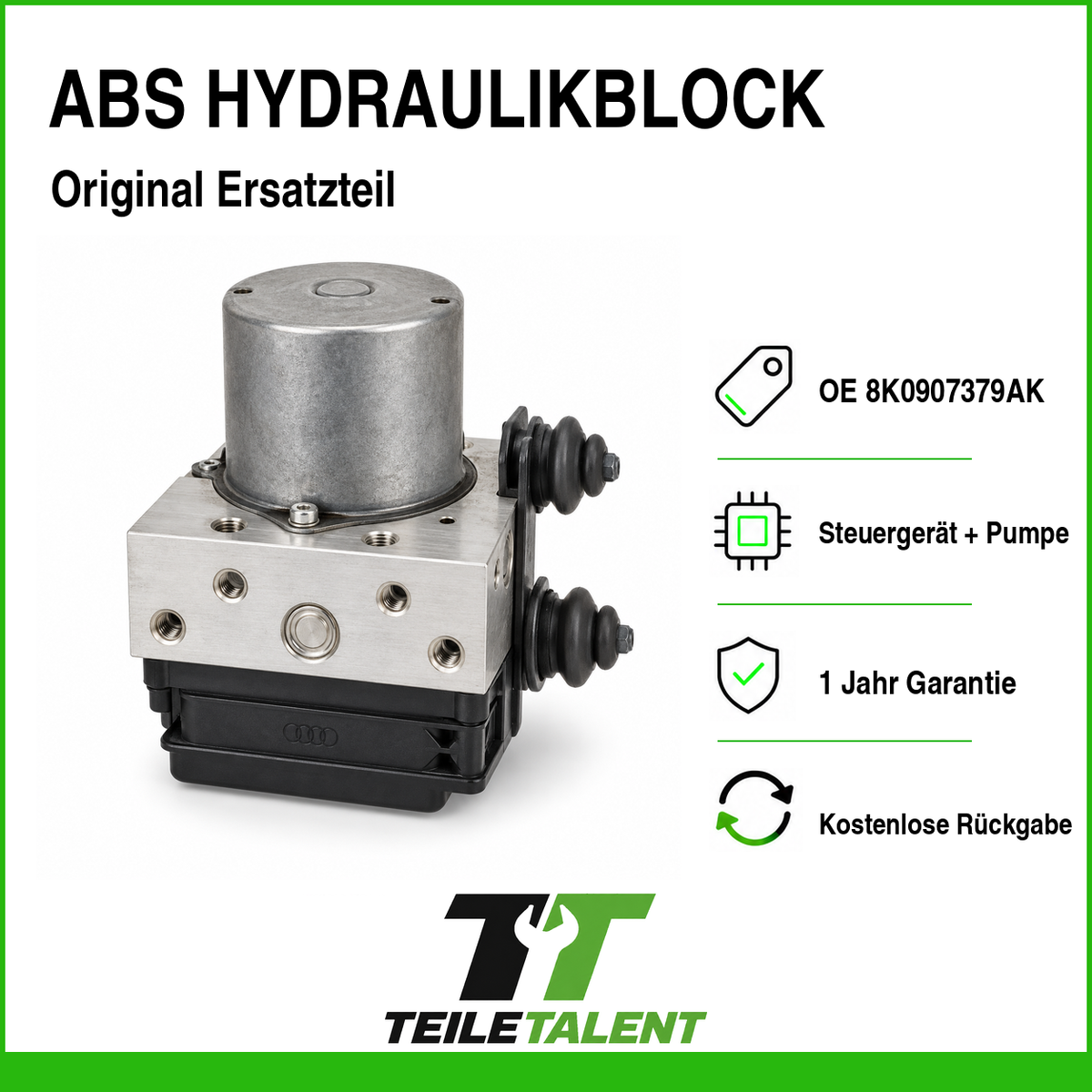 ABS ESP Hydraulikblock 8K0907379AK Audi A4 B8 A5 8T Steuergerät 8K0614517CP