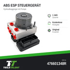 476601348R ABS ESP Hydraulikblock Steuergerät Mercedes Citan Renault Kangoo