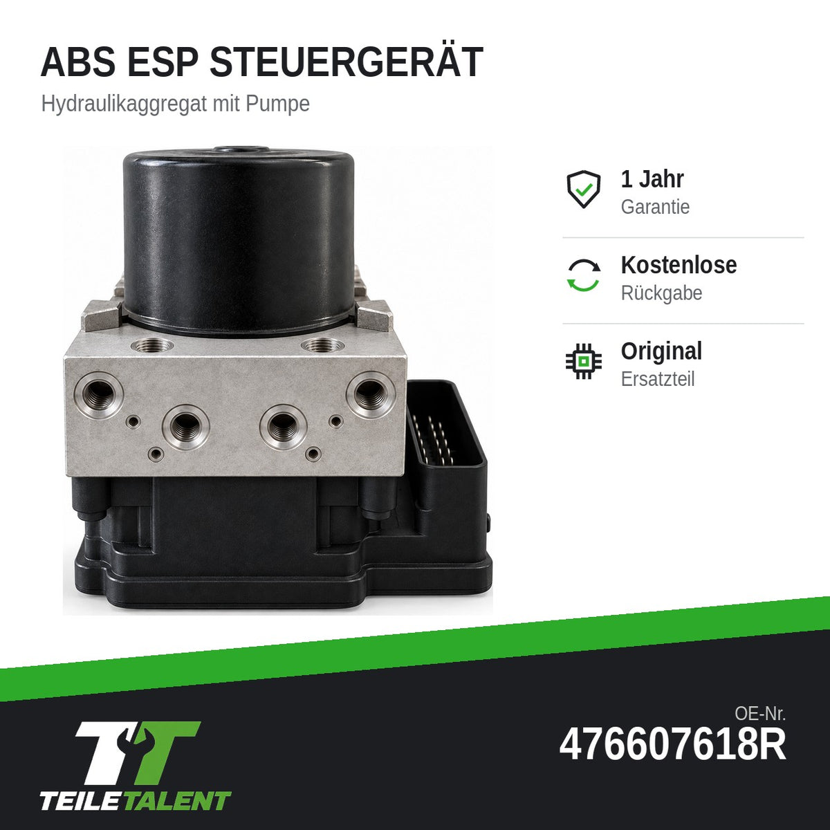 476607618R ABS Block Steuergerät Hydraulikblock Renault Scenic III