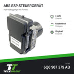 6Q0907379AB ABS Block Steuergerät Hydraulikblock Skoda Fabia I 6Y