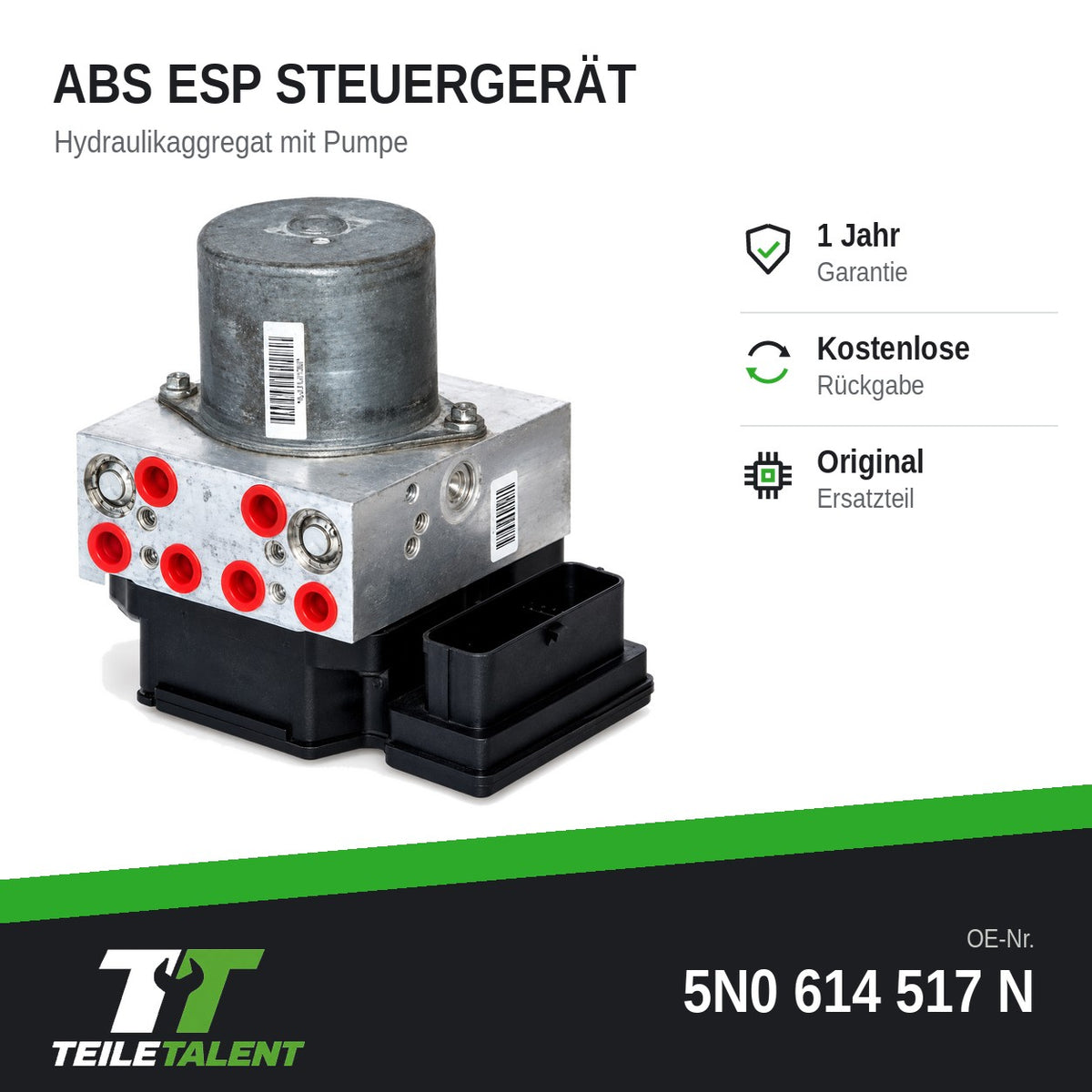 ABS ESP Hydraulikblock Steuergerät 5N0614517N VW Tiguan 5N