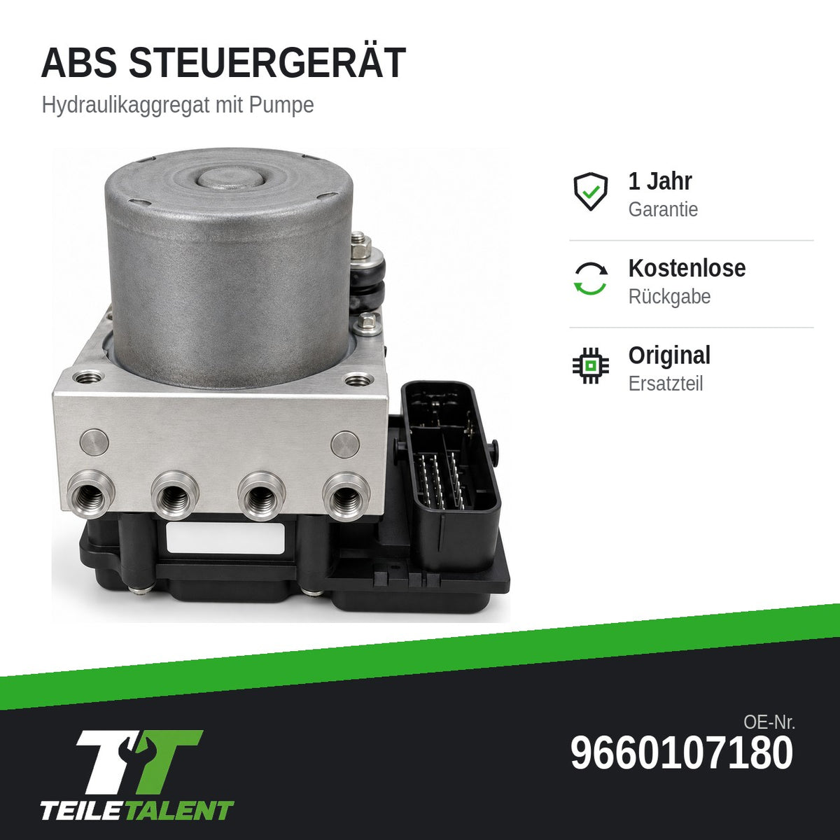 9660107180 ABS Block Steuergerät Hydraulikblock Peugeot 307 308 Citroën Berlingo
