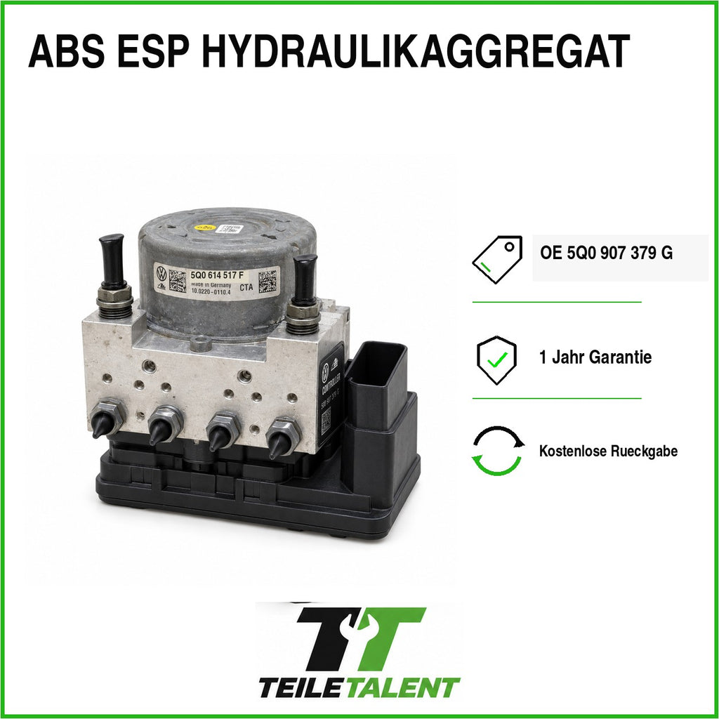 ABS ESP Hydraulikaggregat 5Q0907379G VW Golf 7 Steuergerät Pumpe