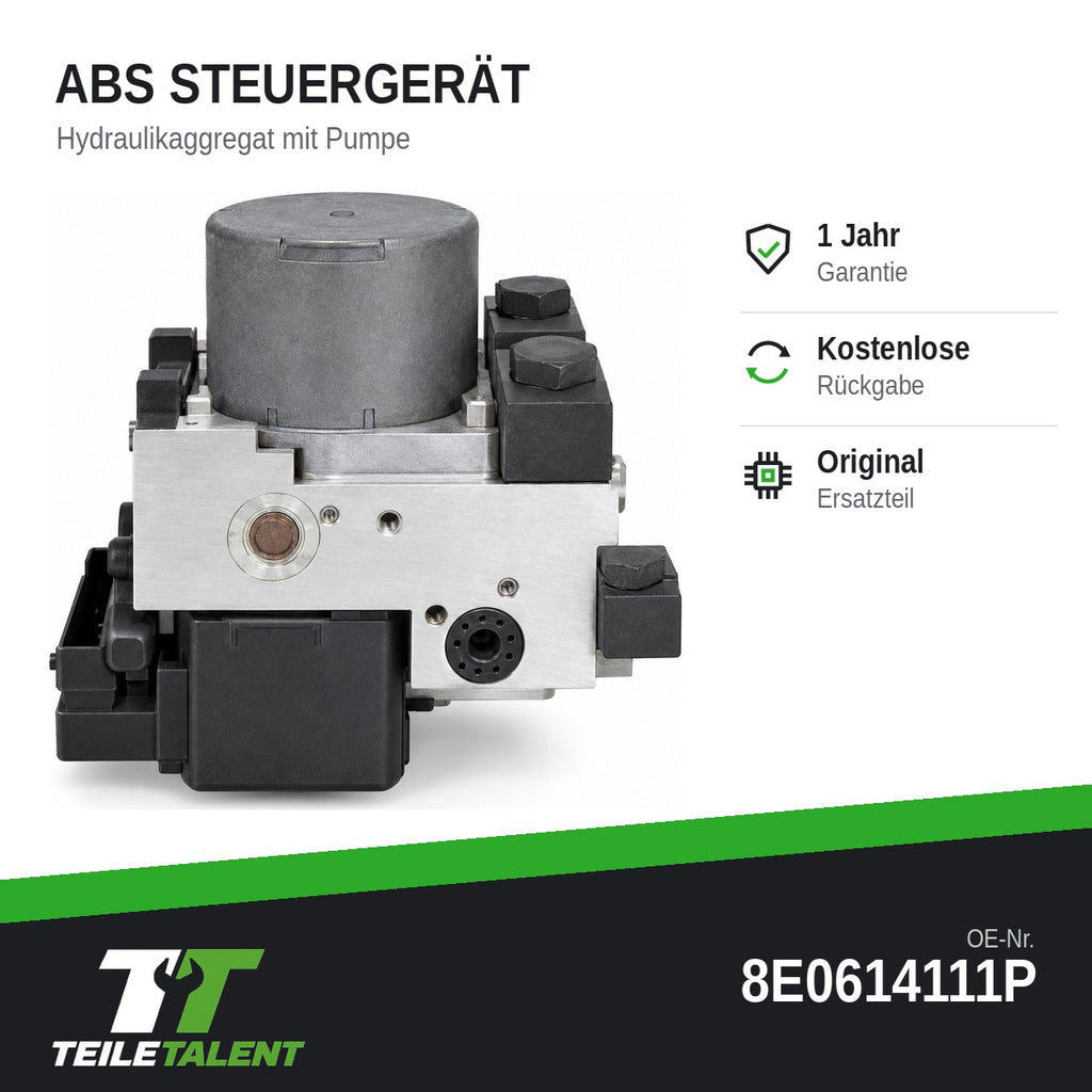 8E0614111P ABS Hydraulikblock Steuergerät VW Passat B5 3B Audi A6 C5 4B