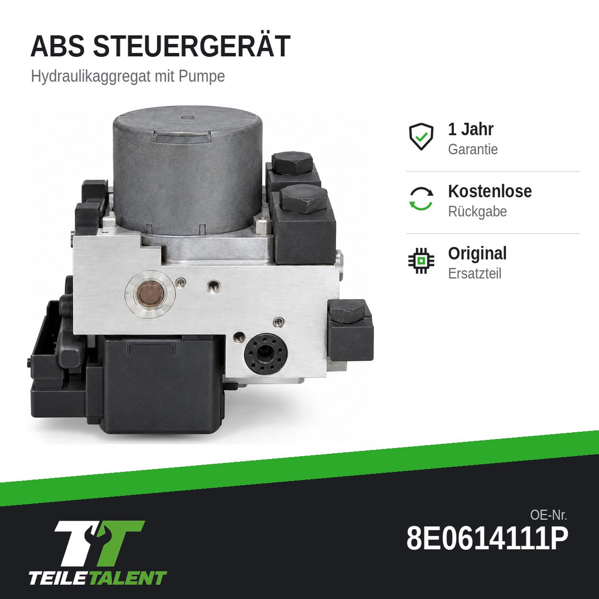 8E0614111P ABS Hydraulikblock Steuergerät VW Passat B5 3B Audi A6 C5 4B