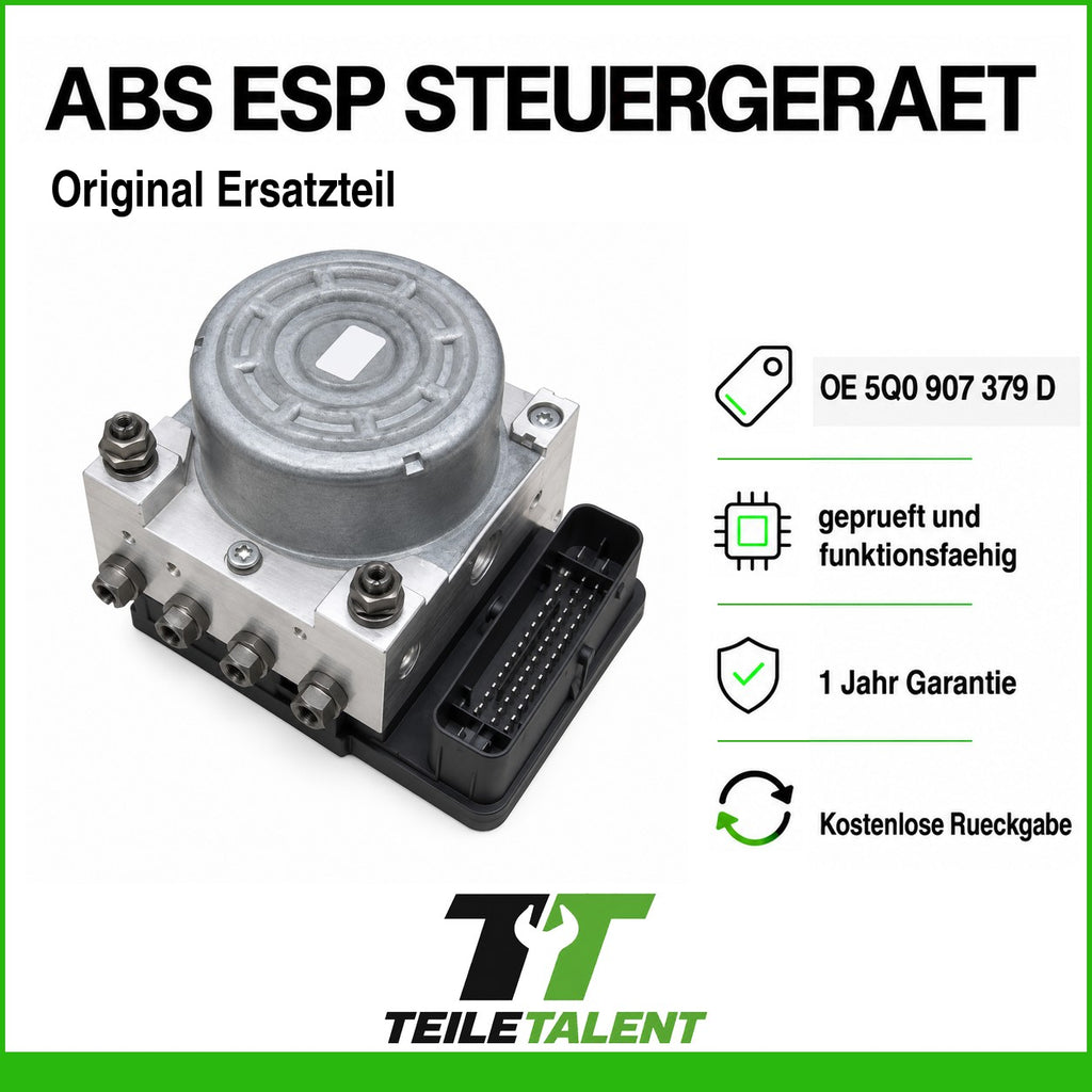 ABS ESP Hydraulikaggregat 5Q0907379D Audi A3 8V VW Golf 7 Steuergerät Pumpe
