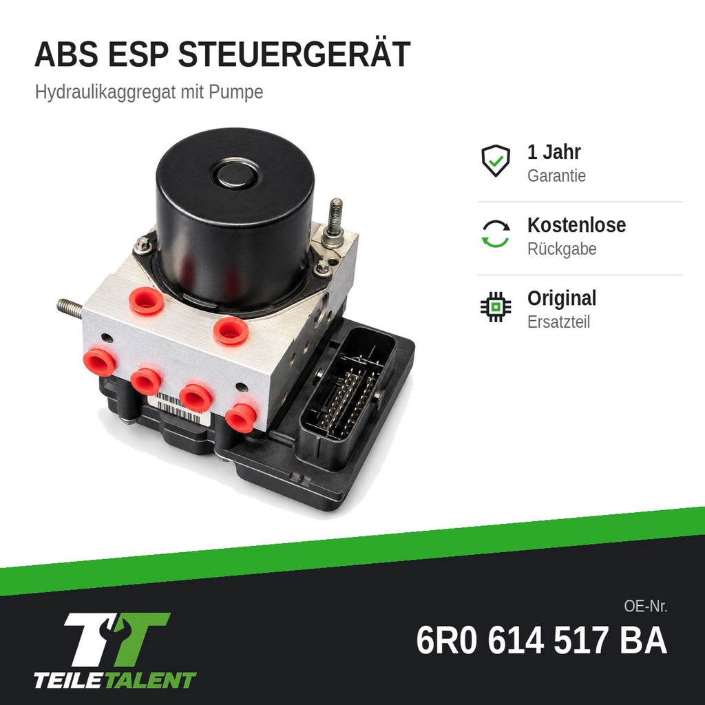 6R0614517BA ABS Hydraulikblock Steuergerät VW Polo 6R Seat Ibiza 6J