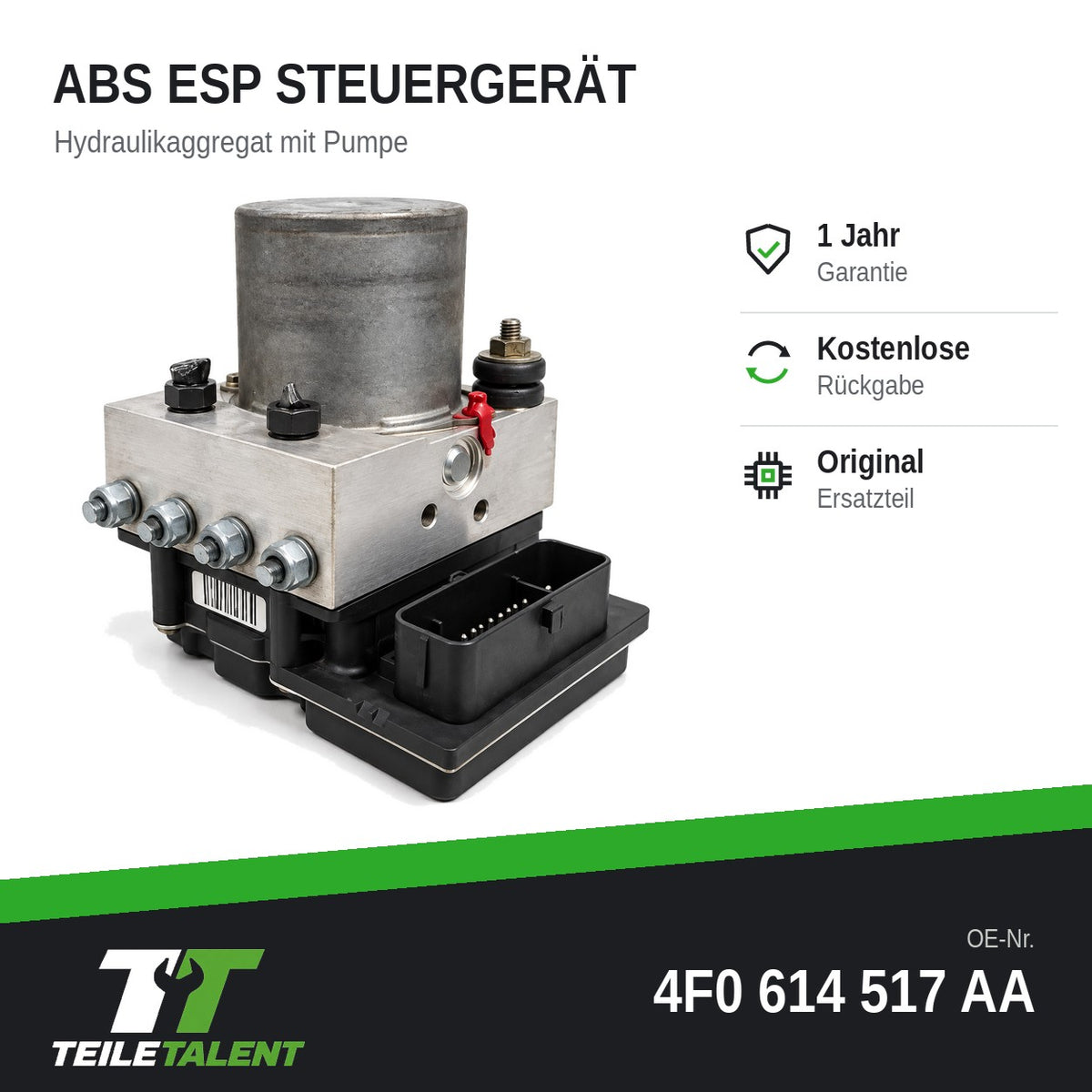 4F0614517AA ABS Block Steuergerät Hydraulikblock Audi A6 C6 4F Avant 4F0910517AD