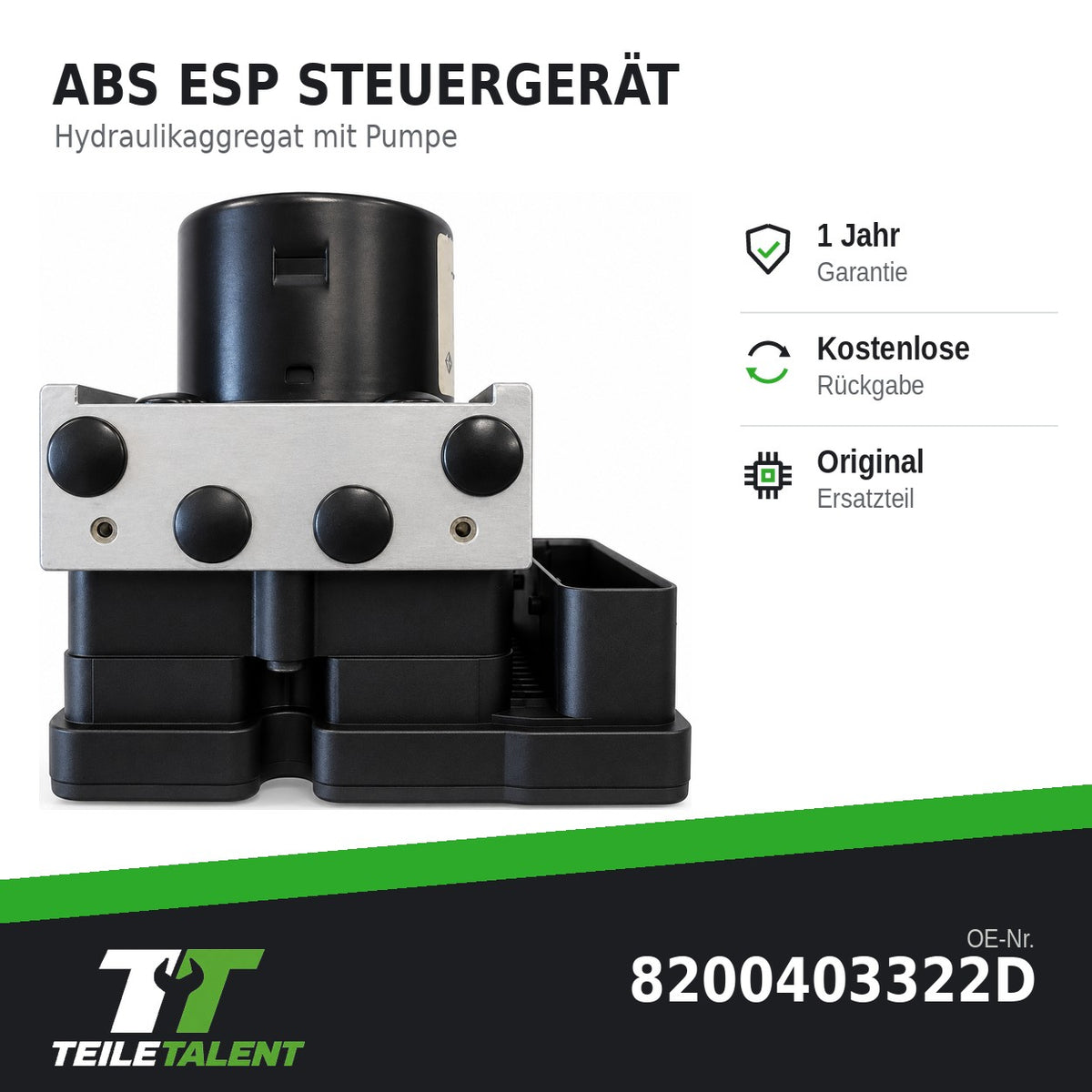 8200403322D ABS Block Steuergerät Hydraulikblock Renault Twingo II N