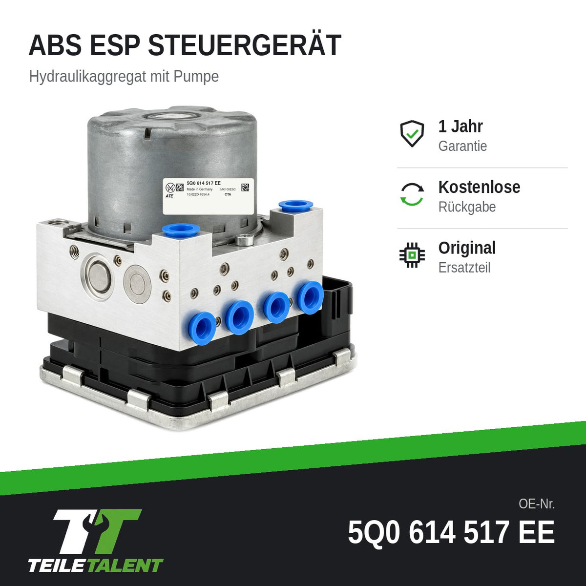 5Q0614517EE ABS Block Steuergerät Seat Leon 5F VW Golf 7 Skoda Karoq Audi Q2