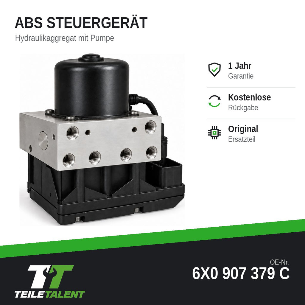 6X0907379C ABS Block Steuergerät Hydraulikblock VW Polo 6N2 Lupo Caddy 9K