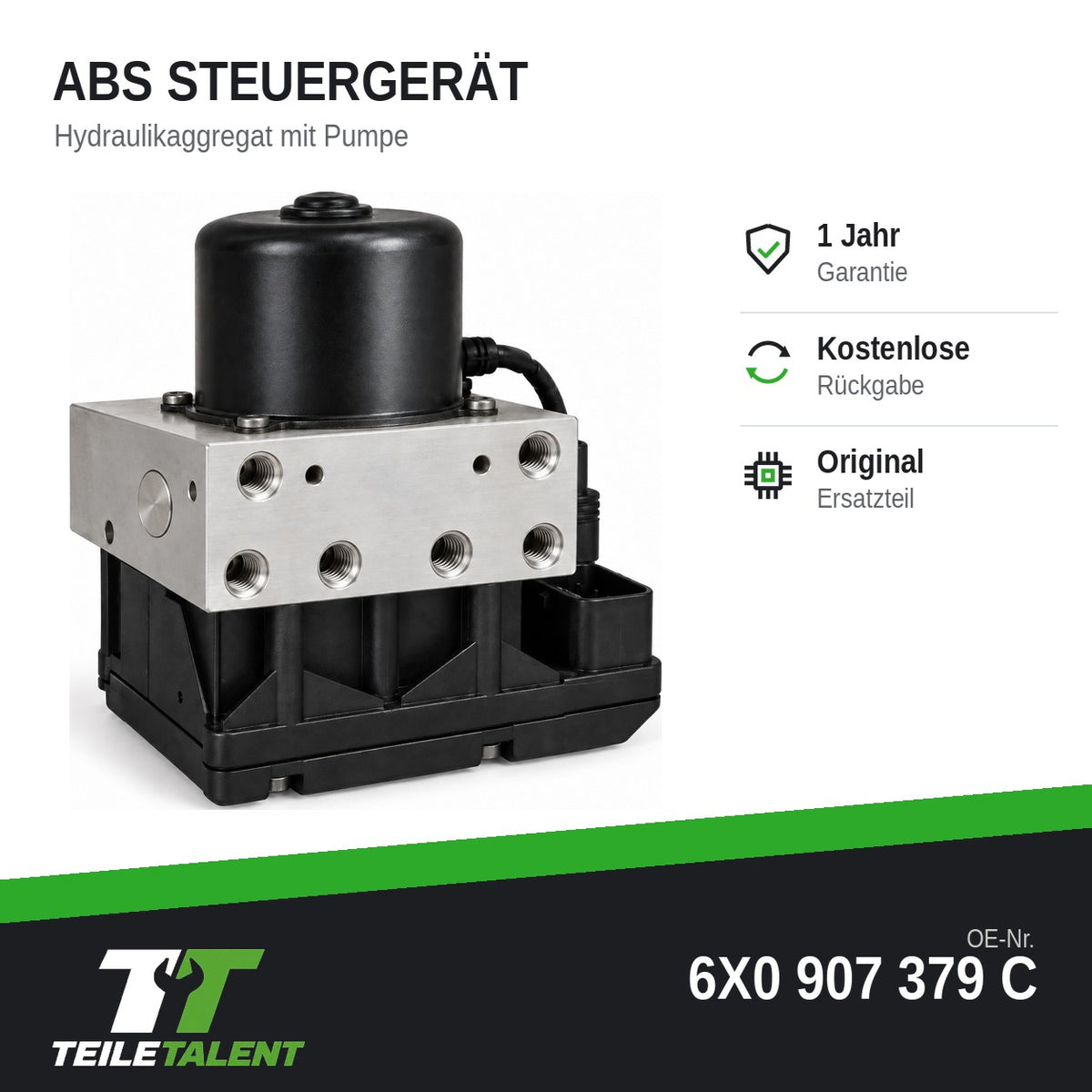 6X0907379C ABS Block Steuergerät Hydraulikblock VW Polo 6N2 Lupo Caddy 9K