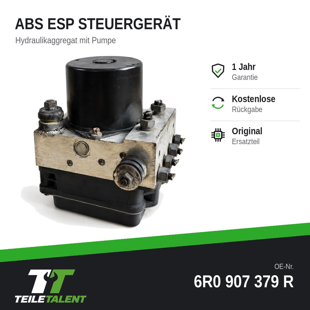 6R0907379R ABS Block Steuergerät VW Polo 6R Seat Ibiza 6J Hydraulikblock