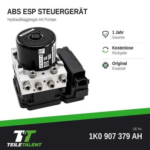 1K0907379AH ABS Block Steuergerät Audi A3 8P Skoda Octavia VW Golf Plus Scirocco
