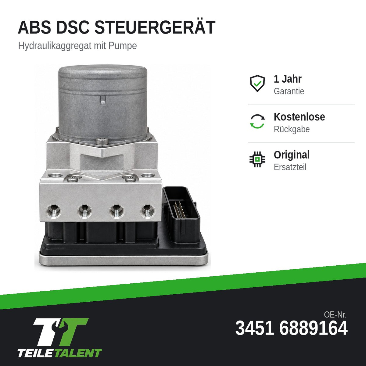 34516889164 ABS DSC Hydraulikblock Steuergerät BMW 5er G30 G31