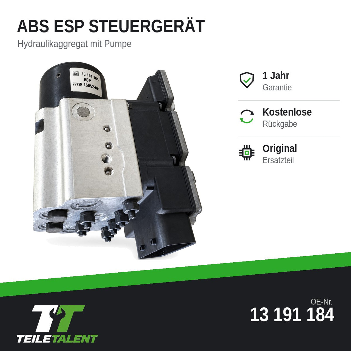 13191184 ABS Block Steuergerät Hydraulikblock Opel Vectra C Signum